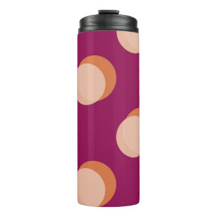 Bouteilles Isothermes Cercles Rétro et Motif Gras Ombres Violet