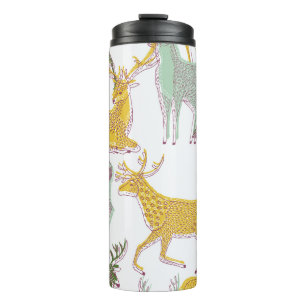 Bouteilles Isothermes Cerfs géométriques : Illustration Motif traditionn