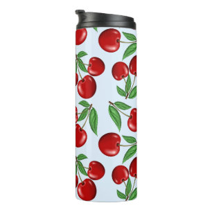 Bouteilles Isothermes Cerises rouges partout sur Motif personnalisé