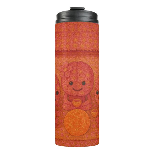 Bouteilles Isothermes Cerveaux Roses Fleuris (Devant)