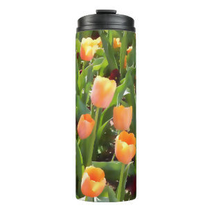 Bouteilles Isothermes Champ de tulipes orange