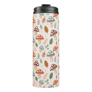 Bouteilles Isothermes Champignon, Feuillage d'automne, Motif de la natur