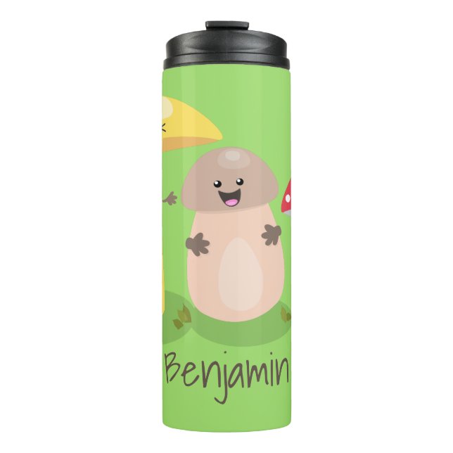 Bouteilles Isothermes Champignon mignon kawaii (Devant)