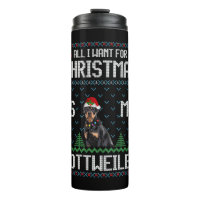 Chandail de Noël moche Dog Rottweiler