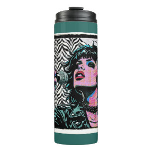Bouteilles Isothermes Chanteur Pop Art Rocker Punk Trame Amateurs de Mus