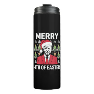 Bouteilles Isothermes Chapeau de Noël de Joe Biden Santa Merry 4ème de P