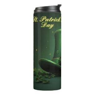 Bouteilles Isothermes Chapeau et motif de trèfle de la Saint-Patrick