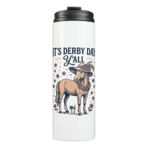 Bouteilles Isothermes Chapeau Floral de Cheval de Derby Day Y’all