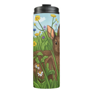 Bouteilles Isothermes Chaque Lapin Aime les Fleurs