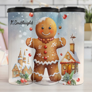 Bouteilles Isothermes Charme hivernal du pain d'épice souriant