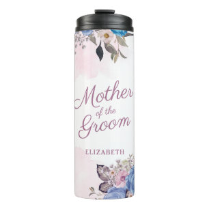 Bouteilles Isothermes Charme Parisien Bleu & Rose Mère du Marié