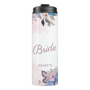 Bouteilles Isothermes Charme Parisien Chic Fleur Personnalisé Mariée