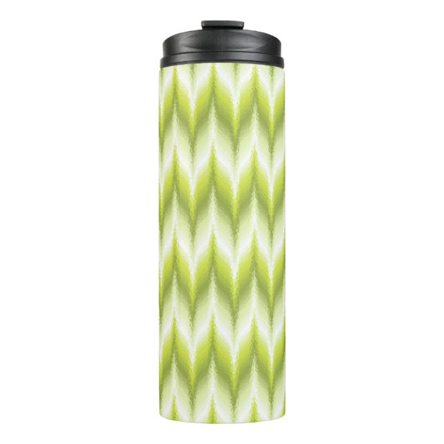 Bouteilles Isothermes Chartreuse et Lime Bargello (Devant)