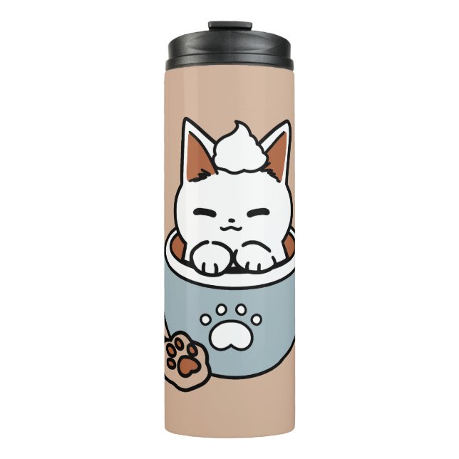 Bouteilles Isothermes Chat adorable en Mug Conception de vacances - Chat (Devant)