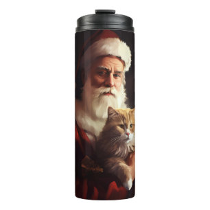 Bouteilles Isothermes Chat angora turc Père Noël Fête de Noël 