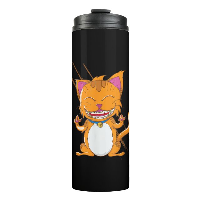 Bouteilles Isothermes Chat avec bracelets (Devant)