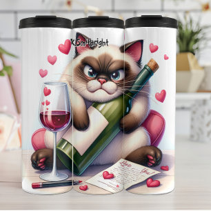Bouteilles Isothermes Chat bouffant grumeux au vin