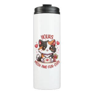 Bouteilles Isothermes Chat calicot adorable pour la Saint-Valentin