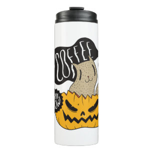 Bouteilles Isothermes Chat de café Halloween - Joli chat d'Halloween buv