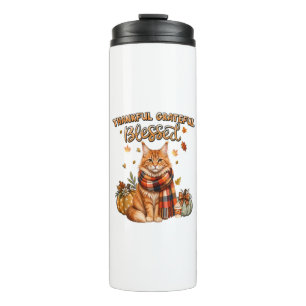 Bouteilles Isothermes Chat de Thanksgiving reconnaissant béni