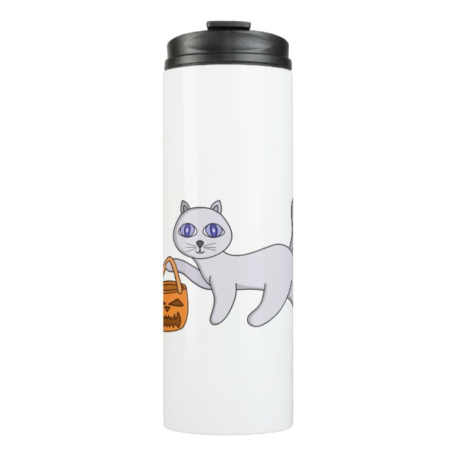 Bouteilles Isothermes Chat d'Halloween (Devant)