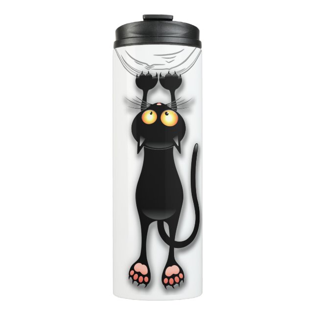 Bouteilles Isothermes Chat drôle Personnage Grattant Tissu (Devant)