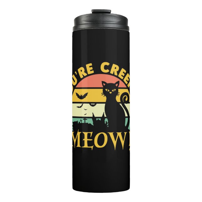 Bouteilles Isothermes Chat Halloween Vous Êtes Creepin Meow (Devant)