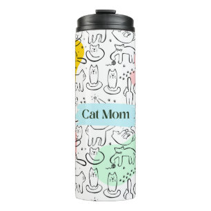 Bouteilles Isothermes Chat Maman Animaux de compagnie Parent Chat Imprim
