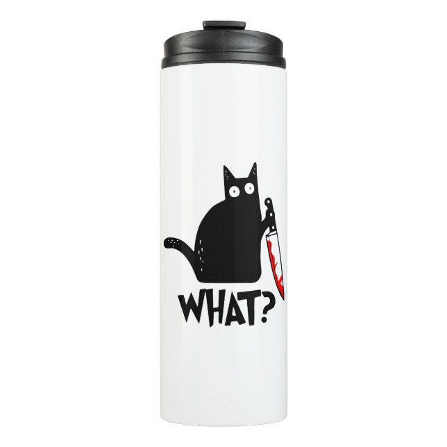 Bouteilles Isothermes Chat Meurtrier Avec Couteau (Devant)
