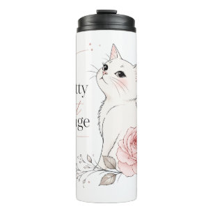 Bouteilles Isothermes Chat Mignon Kawaii "Jolie mais Sauvage" Thermique
