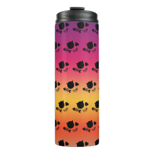 Bouteilles Isothermes Chat noir coloré arc-en-ciel motif mignon