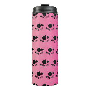Bouteilles Isothermes Chat noir rose Two Tone motif mignon