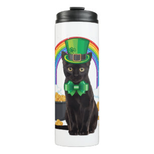 Bouteilles Isothermes Chat Noir Saint-Patrick Leprechaun Trèfle