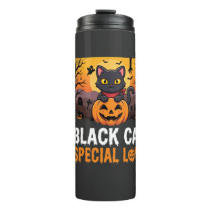Bouteilles Isothermes Chat noir spécial amour citrouille design Hallowee
