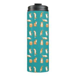 Bouteilles Isothermes Chat orange mignon en pose