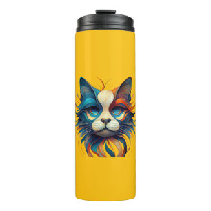 Bouteilles Isothermes Chat patriotique rouge blanc et bleu