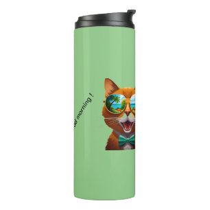 Bouteilles Isothermes Chat qui sourit avec des lunettes de soleil