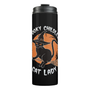 Bouteilles Isothermes Chat sans enfant Lady Halloween élection sorcière 