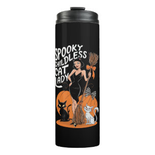 Bouteilles Isothermes Chat sans enfant Lady Halloween élection sorcière