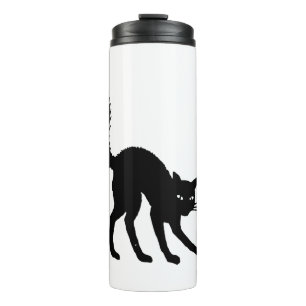 Bouteilles Isothermes Chat Silhouette Halloween Chat Noir Peur En Colère