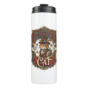 Bouteilles Isothermes Chat Steampunk Steampunk Chat Vintage