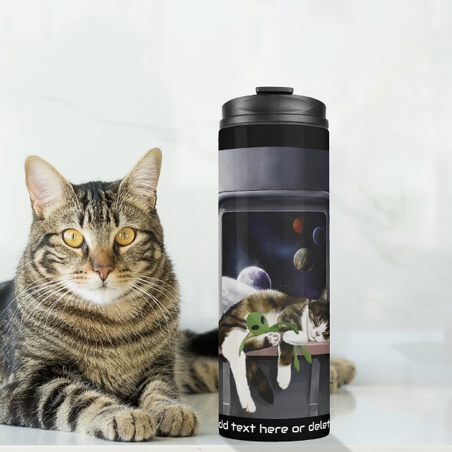Bouteilles Isothermes Chat tabby vaisseau spatial Peluche extraterrestre (Créateur téléchargé)