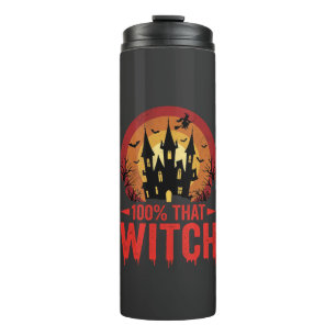 Bouteilles Isothermes Château d'Halloween de cette sorcière à 100%