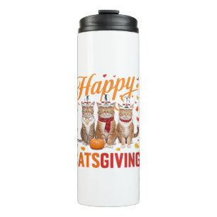 Bouteilles Isothermes Chats de Happy Catsgiving Halloween Thanksgiving C