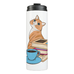 Bouteilles Isothermes Chats, Livres et Café Mignons