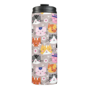 Bouteilles Isothermes Chats Mignons Colorés