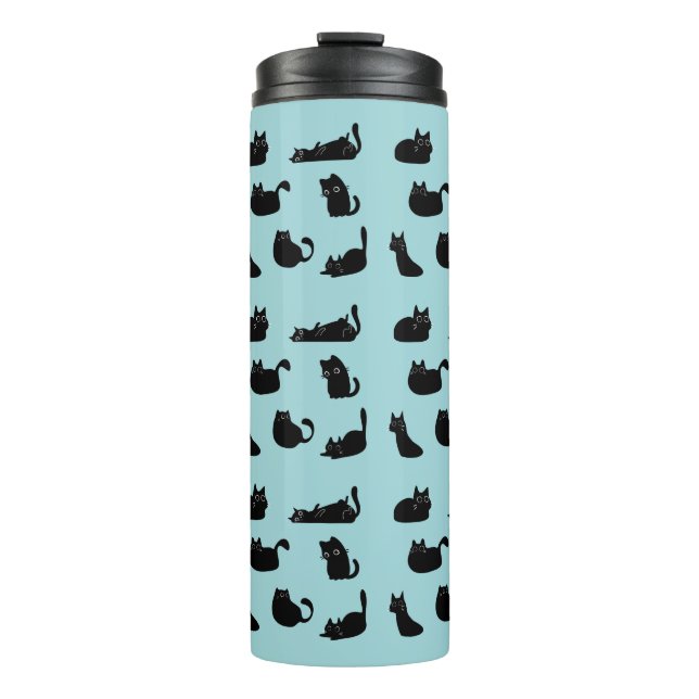 Bouteilles Isothermes Chats noirs amusants (Devant)
