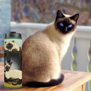 Bouteilles Isothermes Chats siamois de bureau d'ordinateur farce drôle
