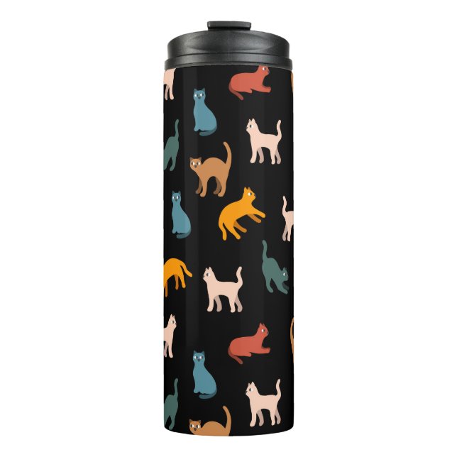 Bouteilles Isothermes Chats sur le noir (Devant)