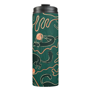 Bouteilles Isothermes Chats Vintages : Doodle Motif transparent